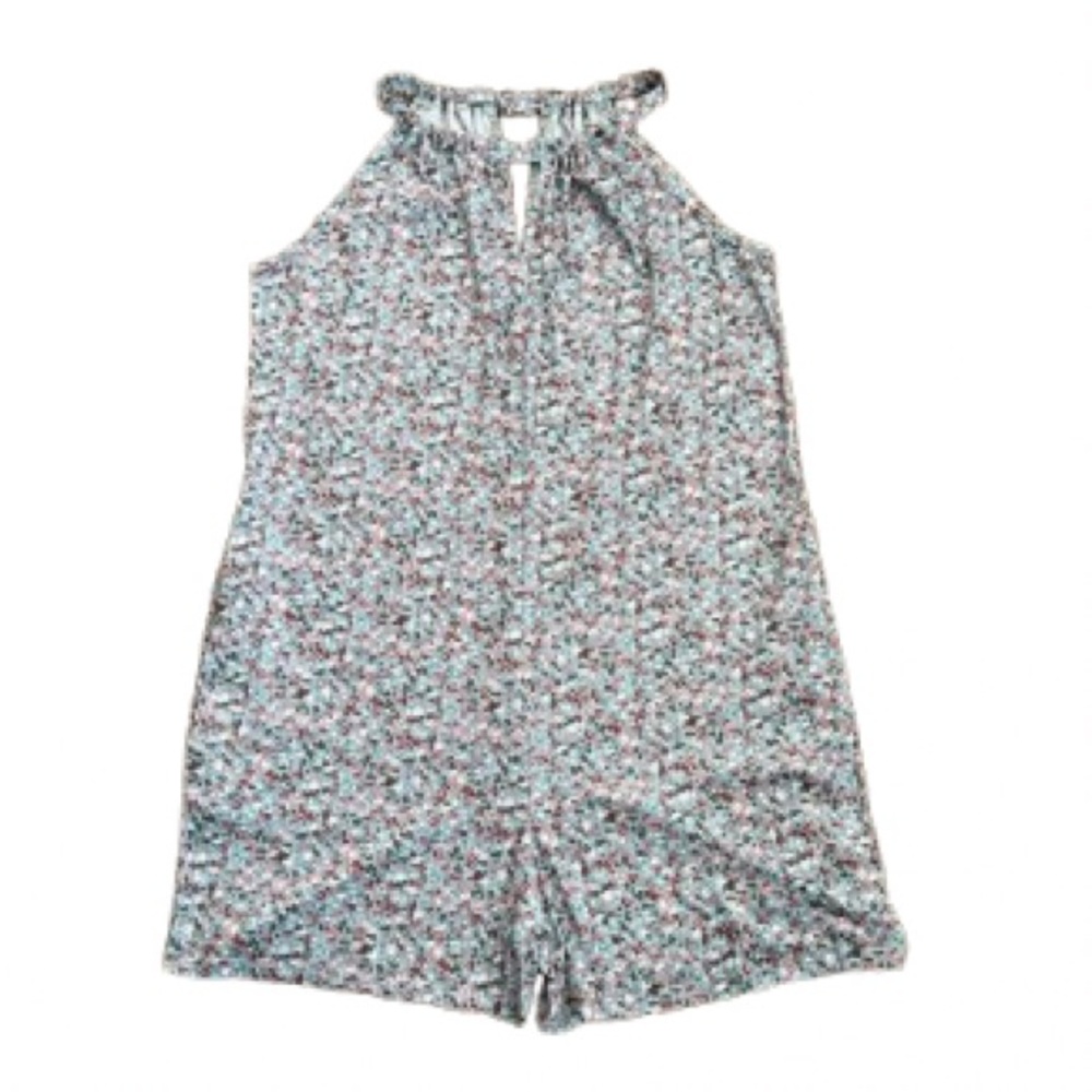 D158 KTILG Sleeveless Loose Fit Halter Romper with Pockets - Size:‎ Large